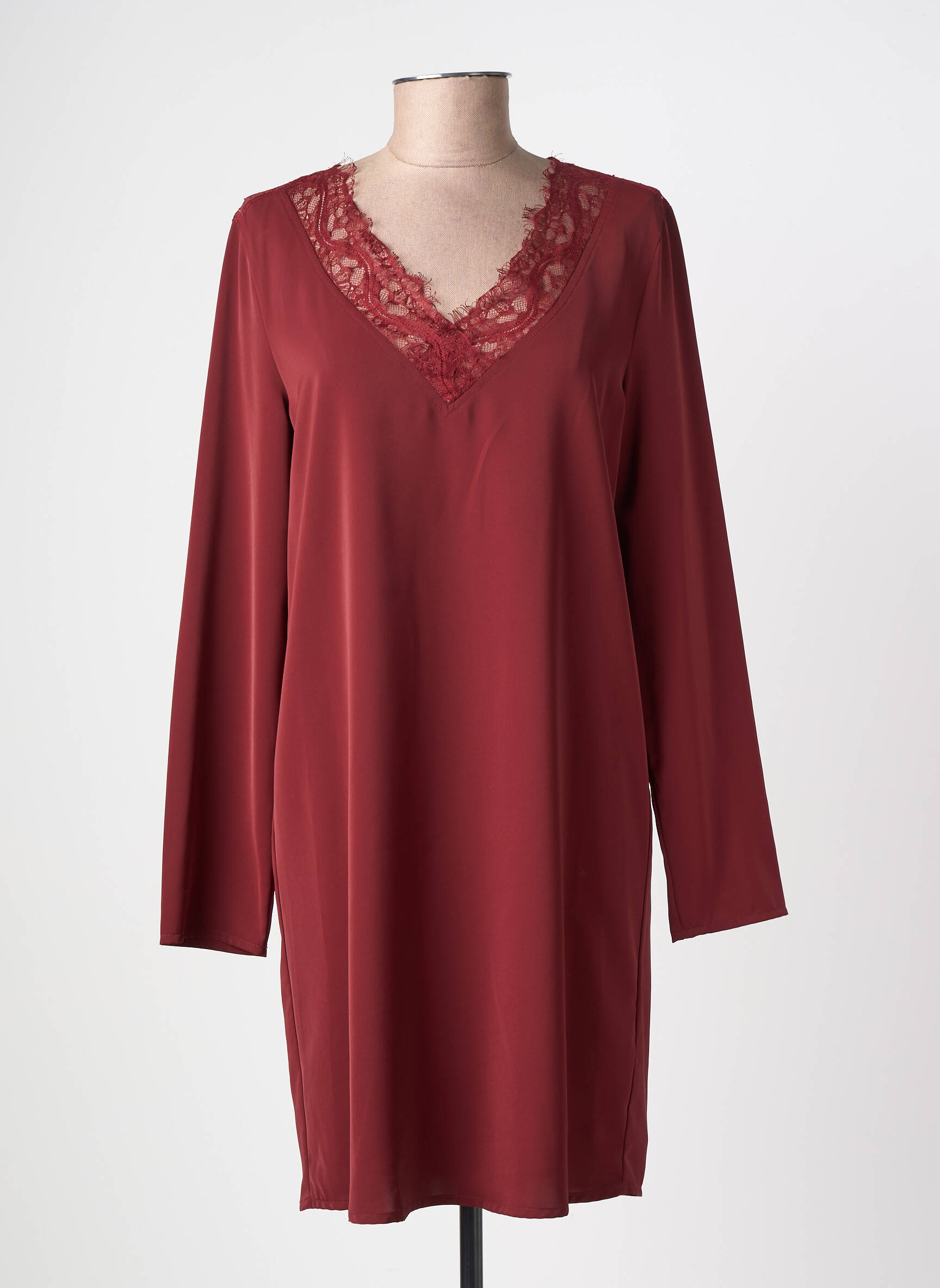 Robe courte manches longues manches longues rouge LIU JO femme