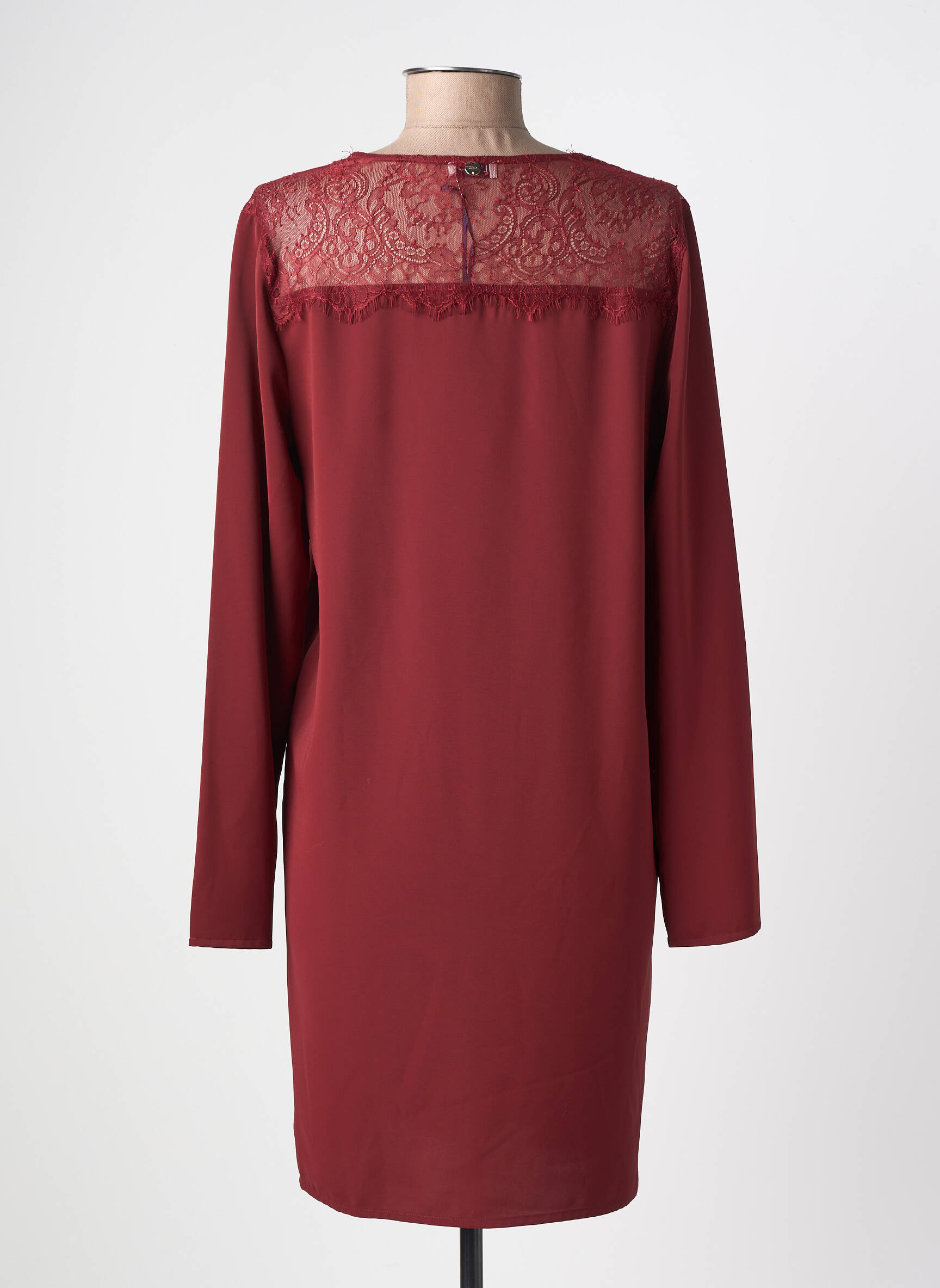 Robe courte manches longues manches longues rouge LIU JO femme