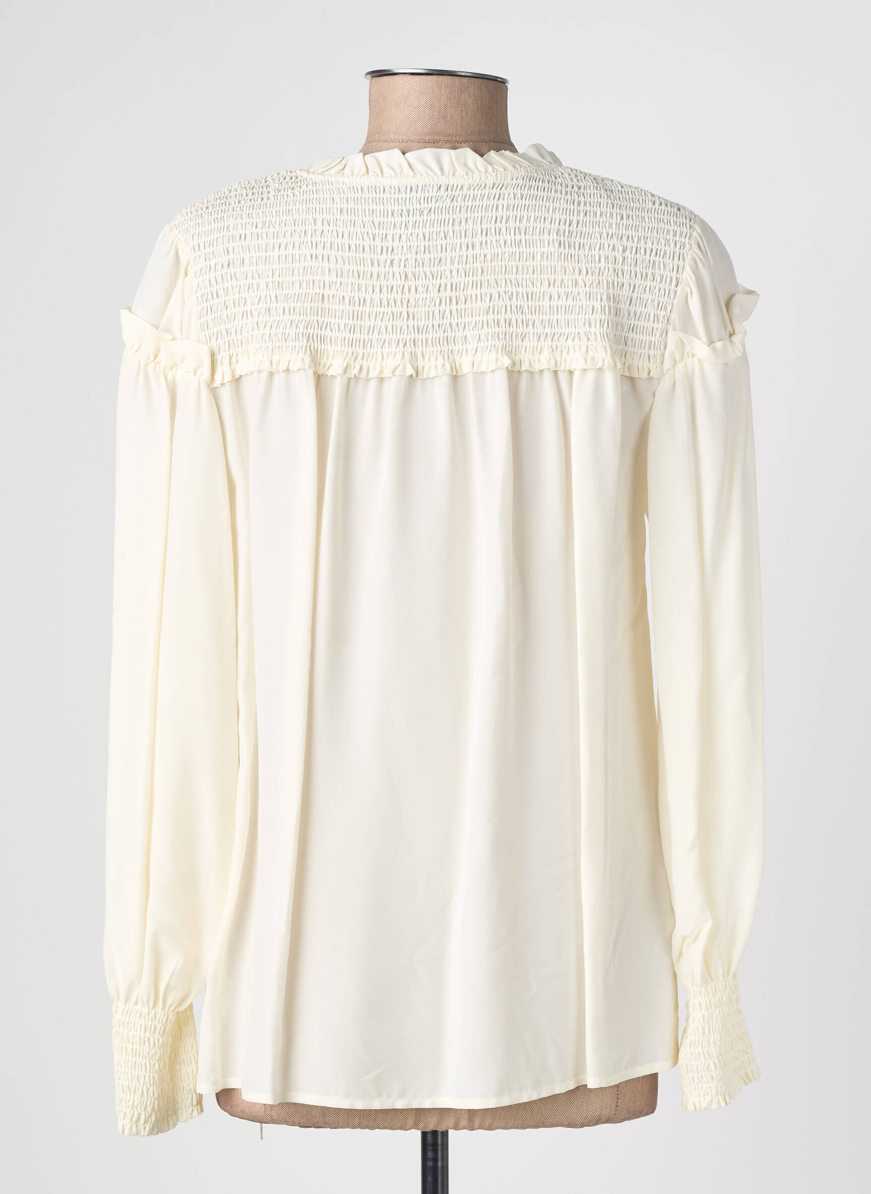Blouse manches longues manches longues beige PINKO femme