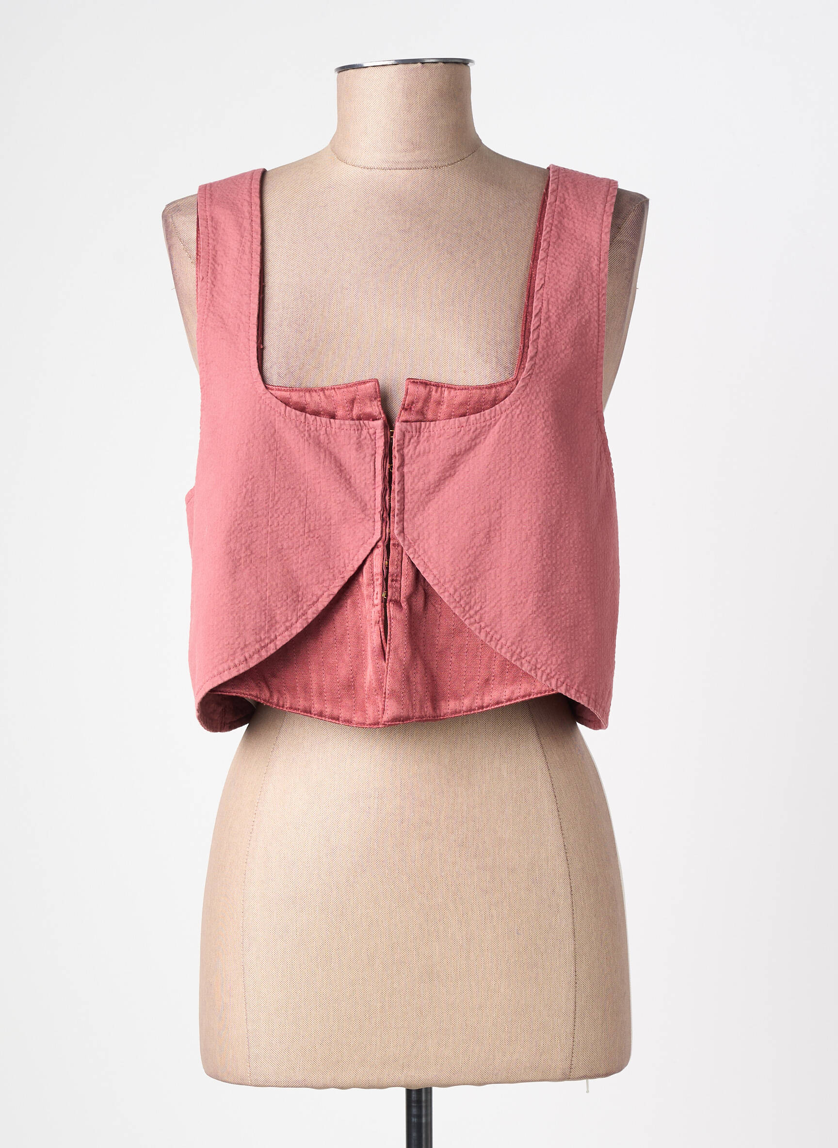 Gilet sans manche coupe cintrée rose PINKO femme