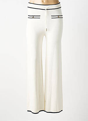 Pantalon flare stretch taille haute beige LIU JO femme