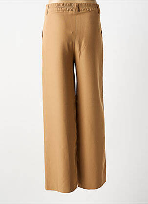 Pantalon large fermeture zippée sous rabat boutonné taille normale beige CHARLIE JOE femme