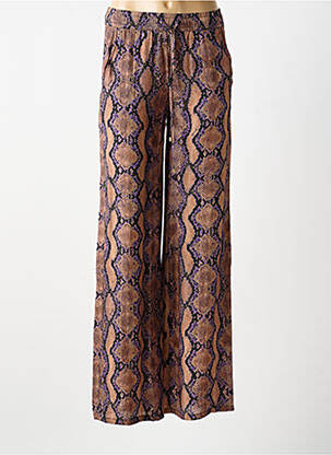 Pantalon large coupe fluide taille normale marron PINKO femme