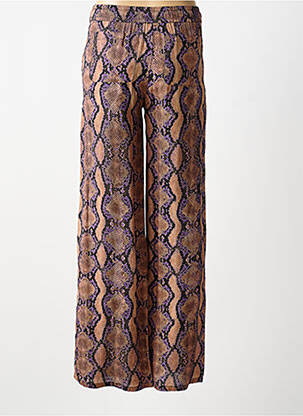 Pantalon large coupe fluide taille normale marron PINKO femme