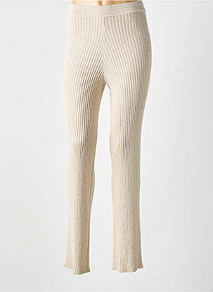 Pantalon flare stretch taille normale beige AU SOLEIL DE ST TROPEZ femme