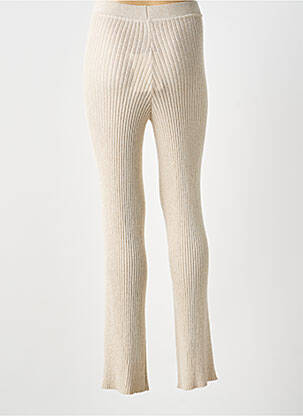 Pantalon flare stretch taille normale beige AU SOLEIL DE ST TROPEZ femme