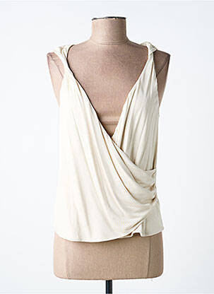 Top stretch sans manche beige PINKO femme