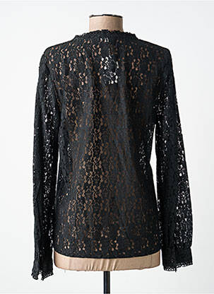 Chemisier coupe cintrée manches longues noir KILKY femme