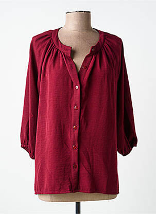 Chemisier coupe fluide manches 3/4 rouge SCARLET ROOS femme