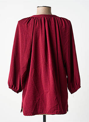 Chemisier coupe fluide manches 3/4 rouge SCARLET ROOS femme