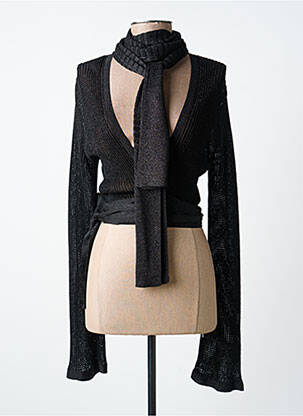 Gilet cache-cœur stretch noir MISSONI femme