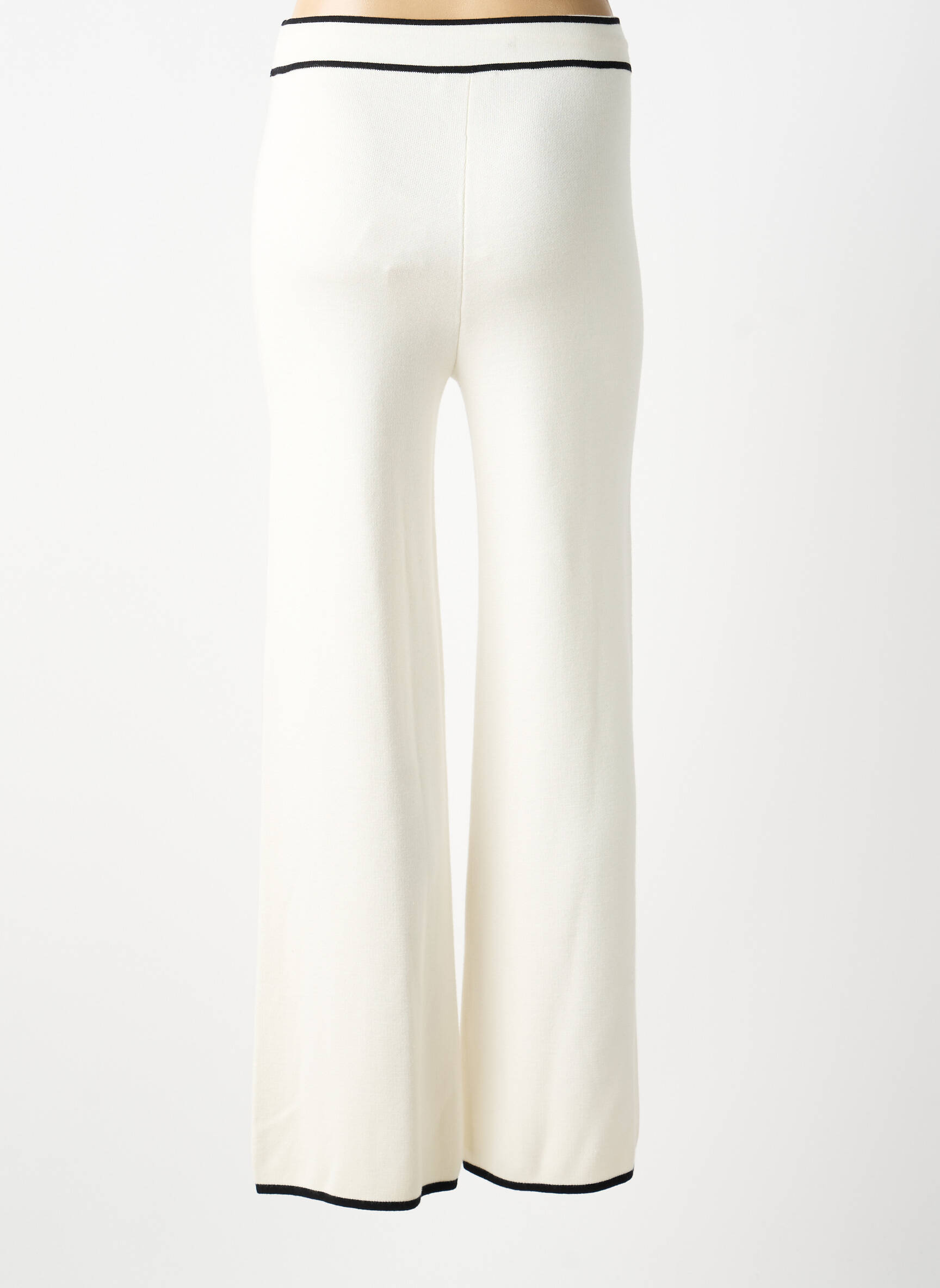 Pantalon flare stretch taille haute beige LIU JO femme