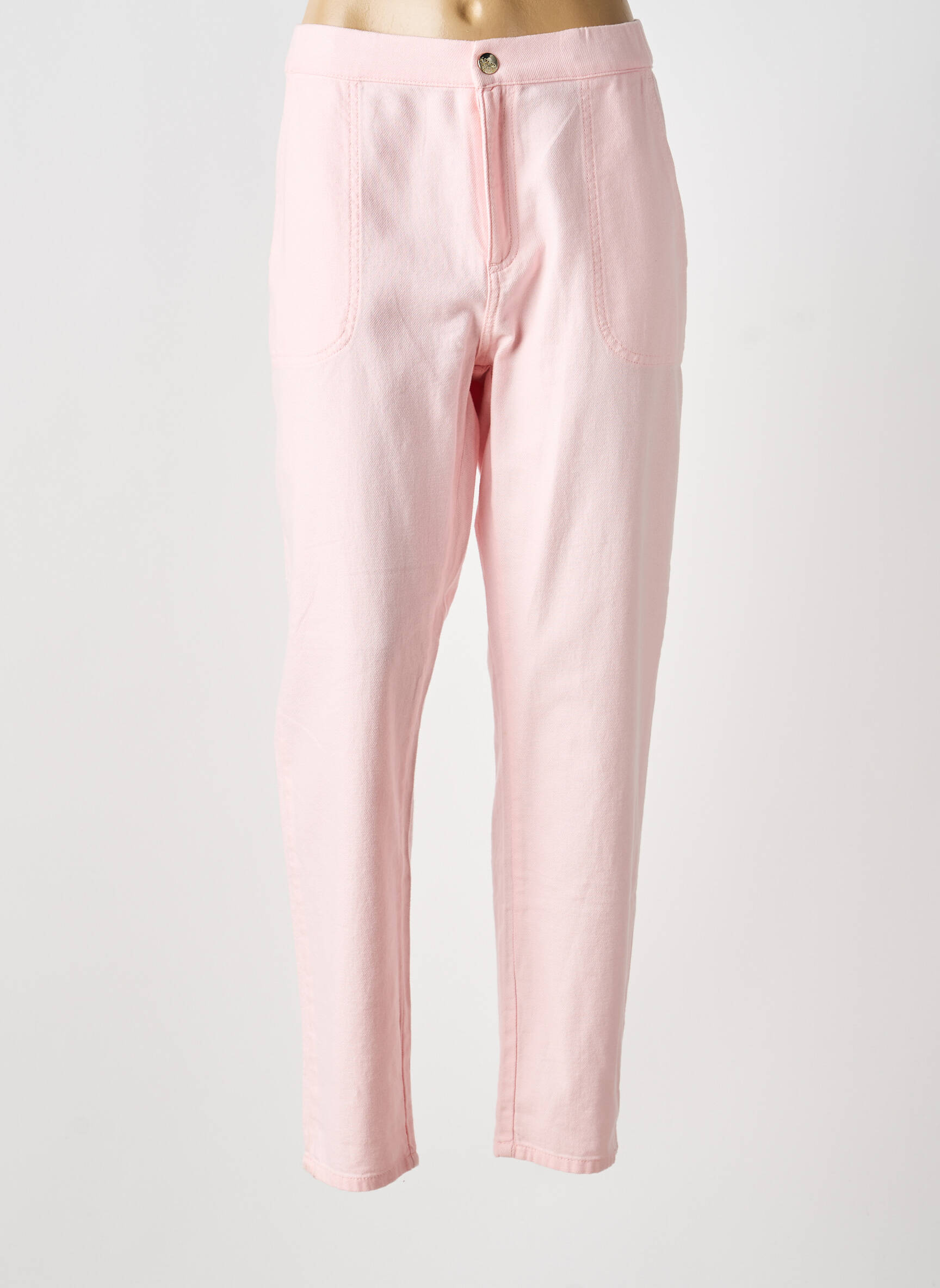 Jeans coupe droite stretch taille normale rose LIU JO femme