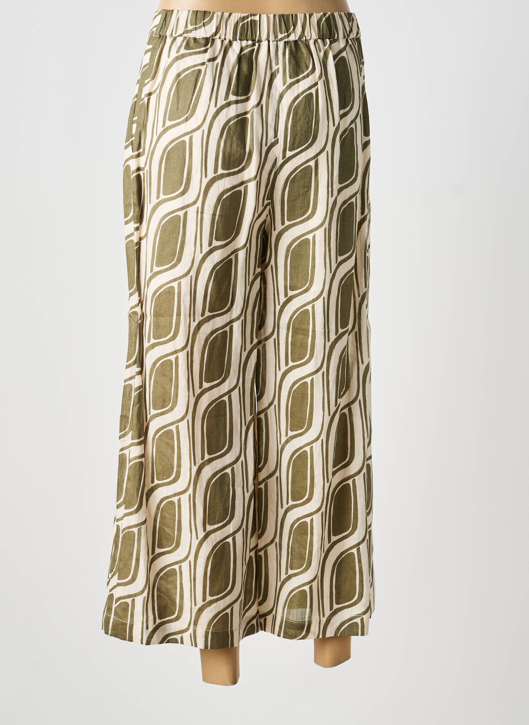Pantalon 7/8 taille élastique taille normale vert LIU JO femme