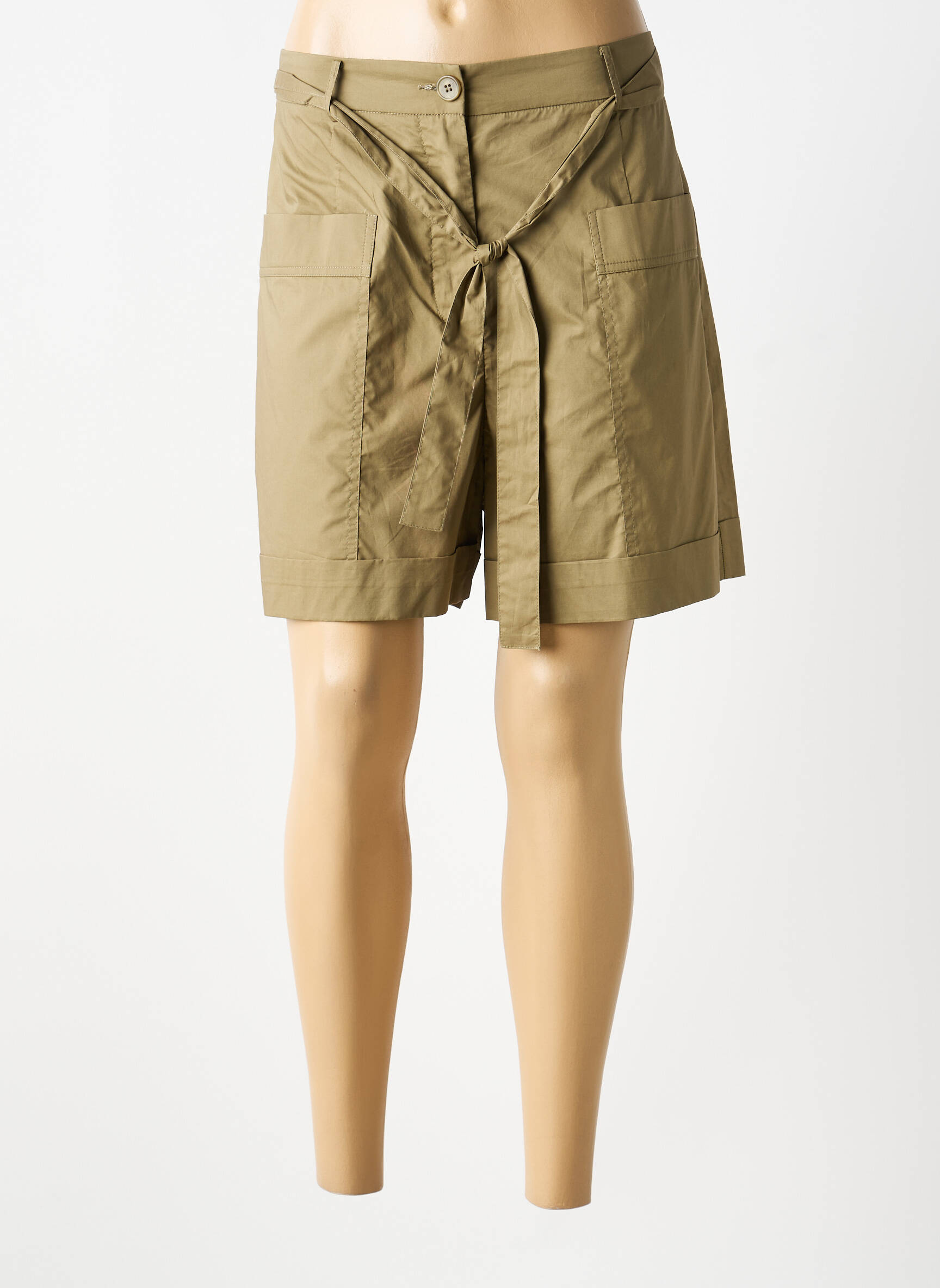 Short taille à pinces taille normale vert LIU JO femme