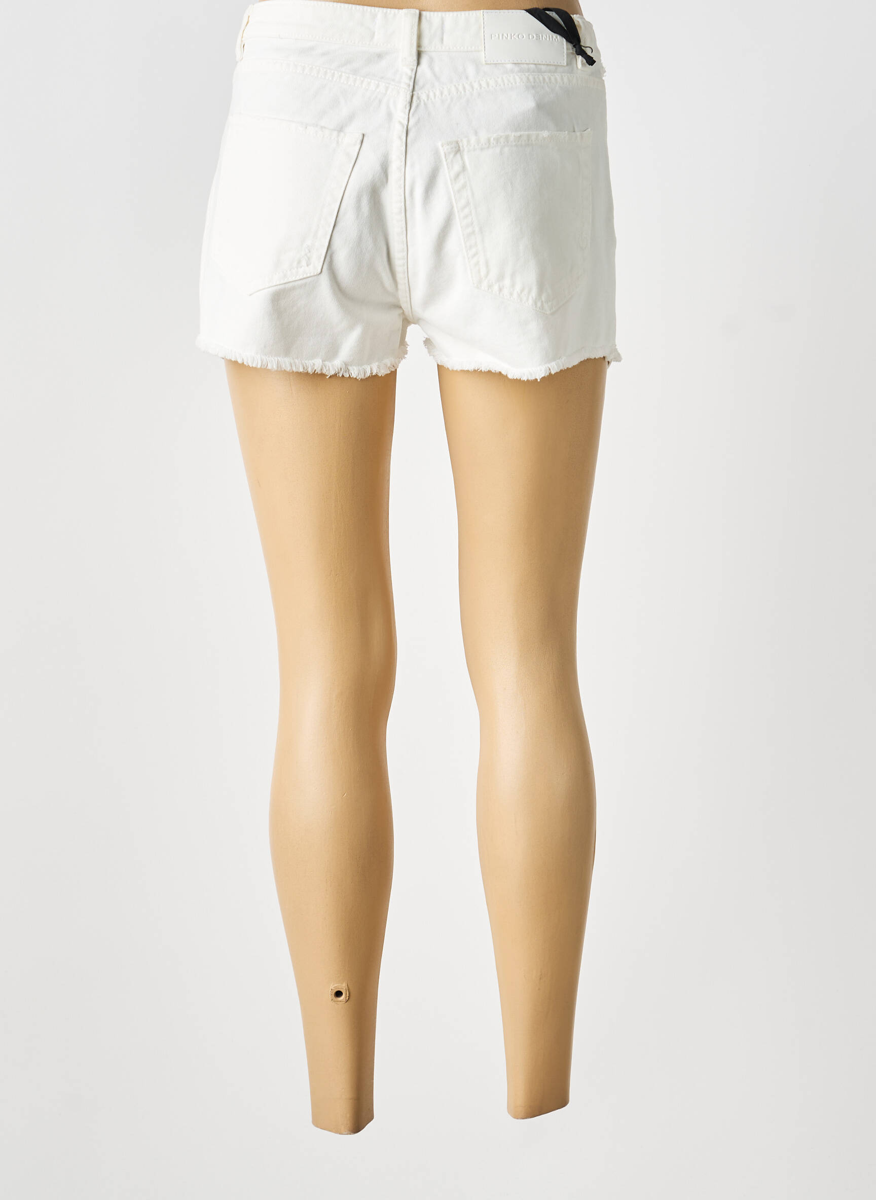 Short tissage denim taille normale blanc PINKO femme