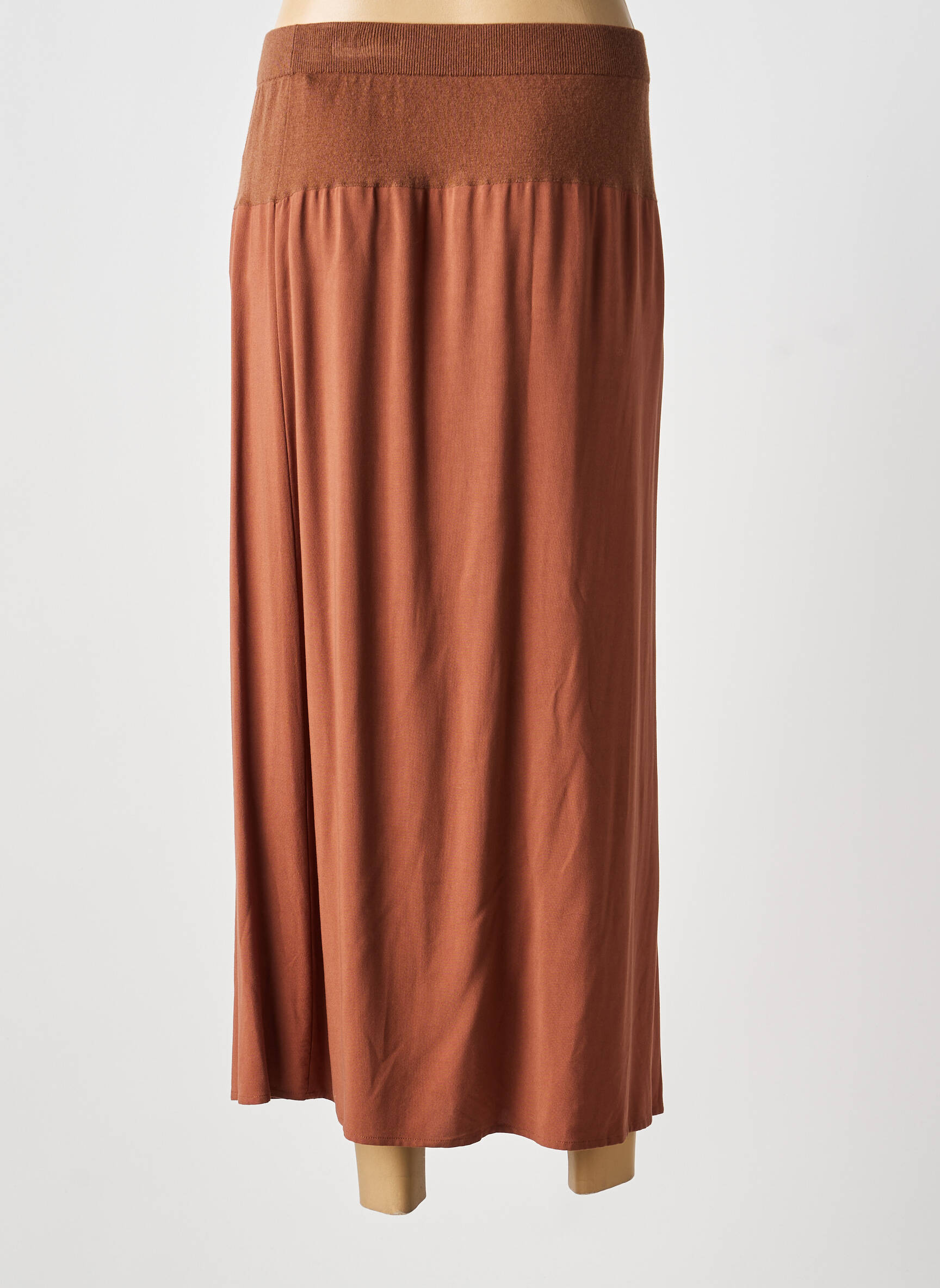 Jupe longue coupe droite marron SITA MURT femme