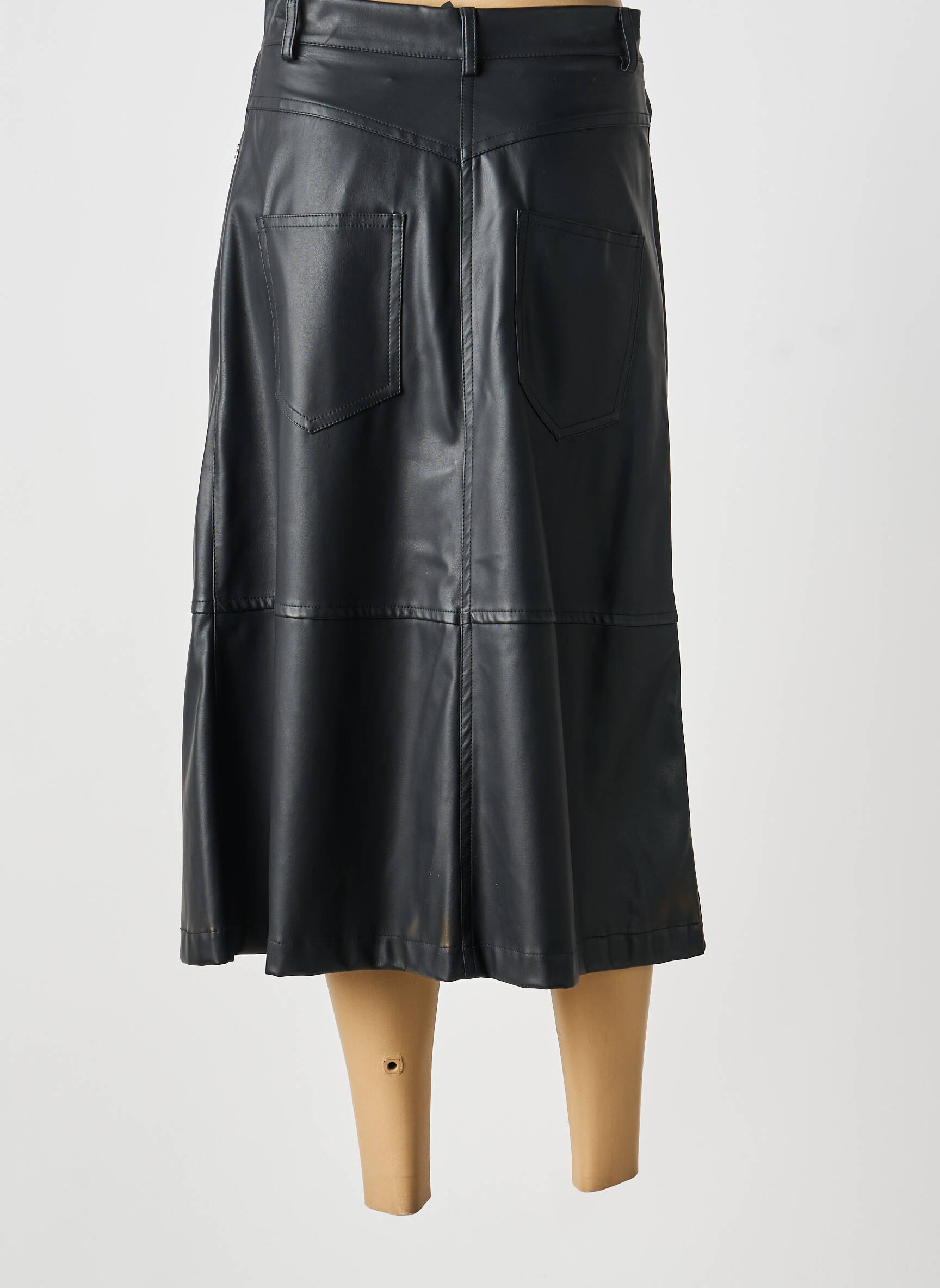 Jupe longue coupe évasée noir OTTOD'AME femme