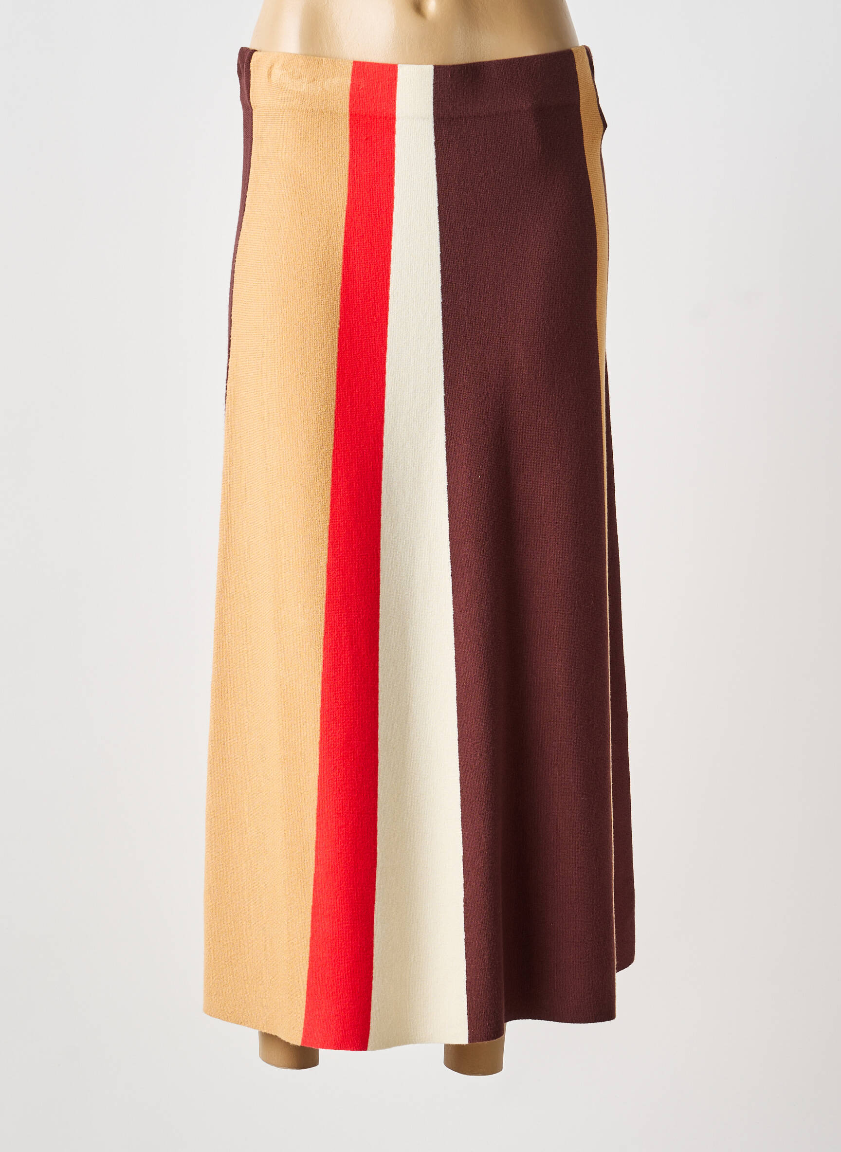 Jupe longue coupe évasée marron SITA MURT femme