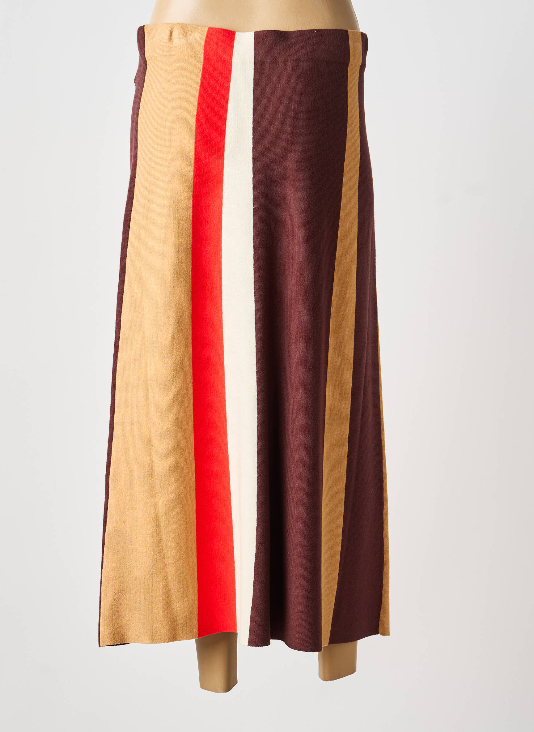 Jupe longue coupe évasée marron SITA MURT femme