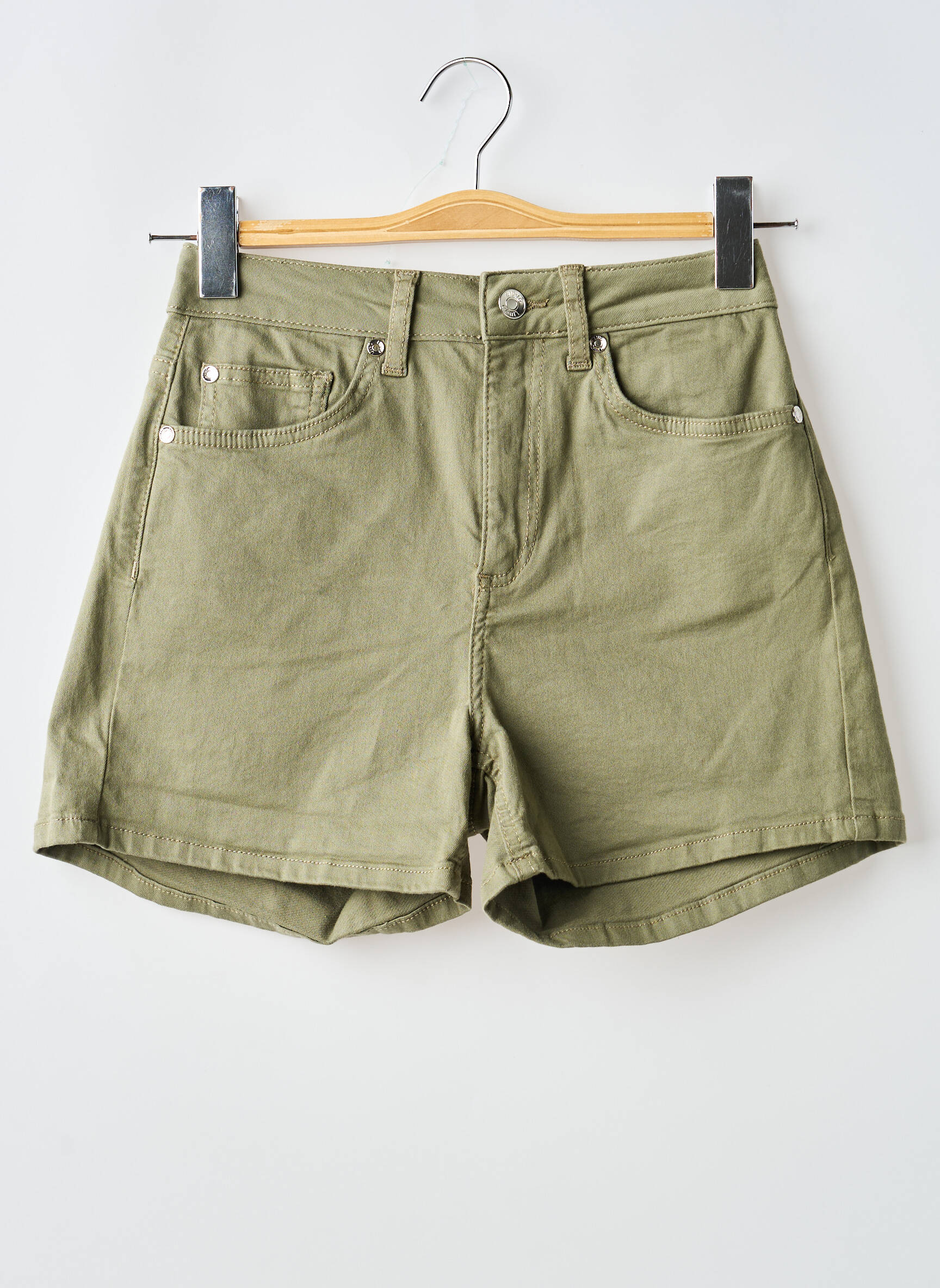 Short tissage denim taille haute vert LIU JO femme
