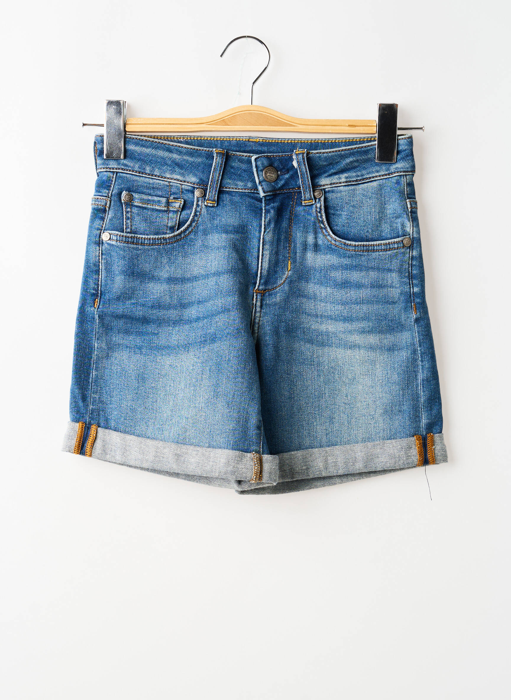 Short tissage denim taille haute bleu LIU JO femme