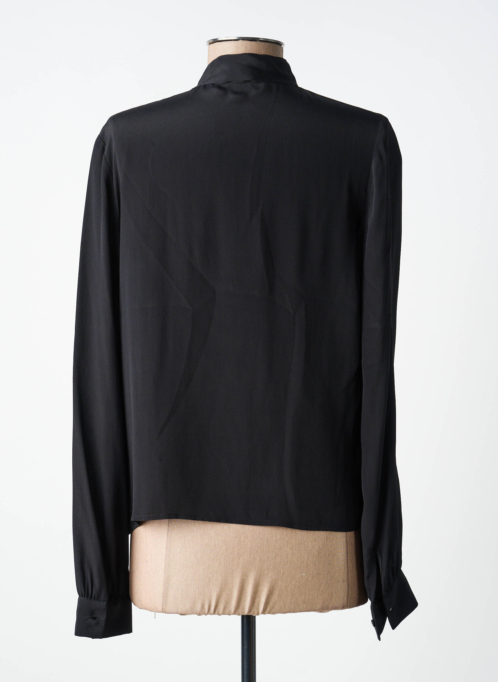 Top coupe fluide manches longues noir PINKO femme