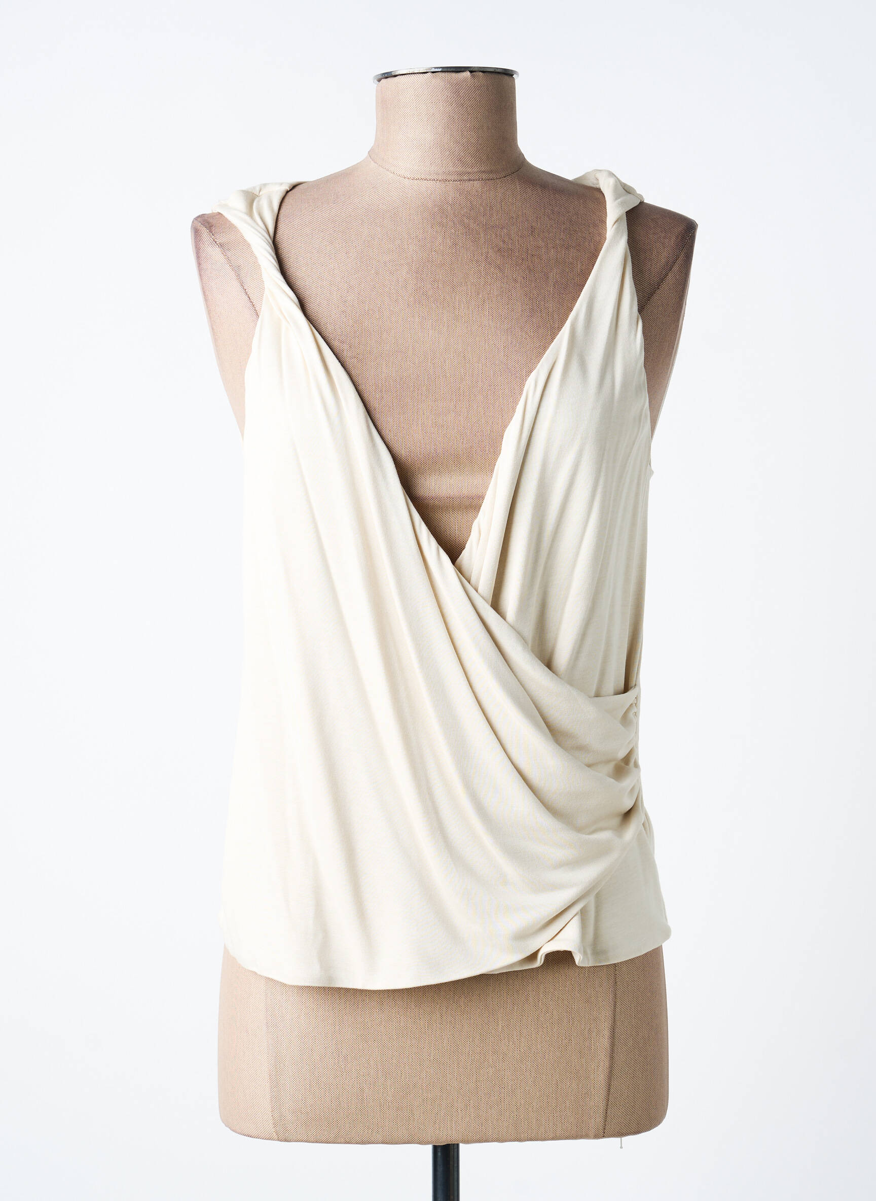 Top stretch sans manche beige PINKO femme