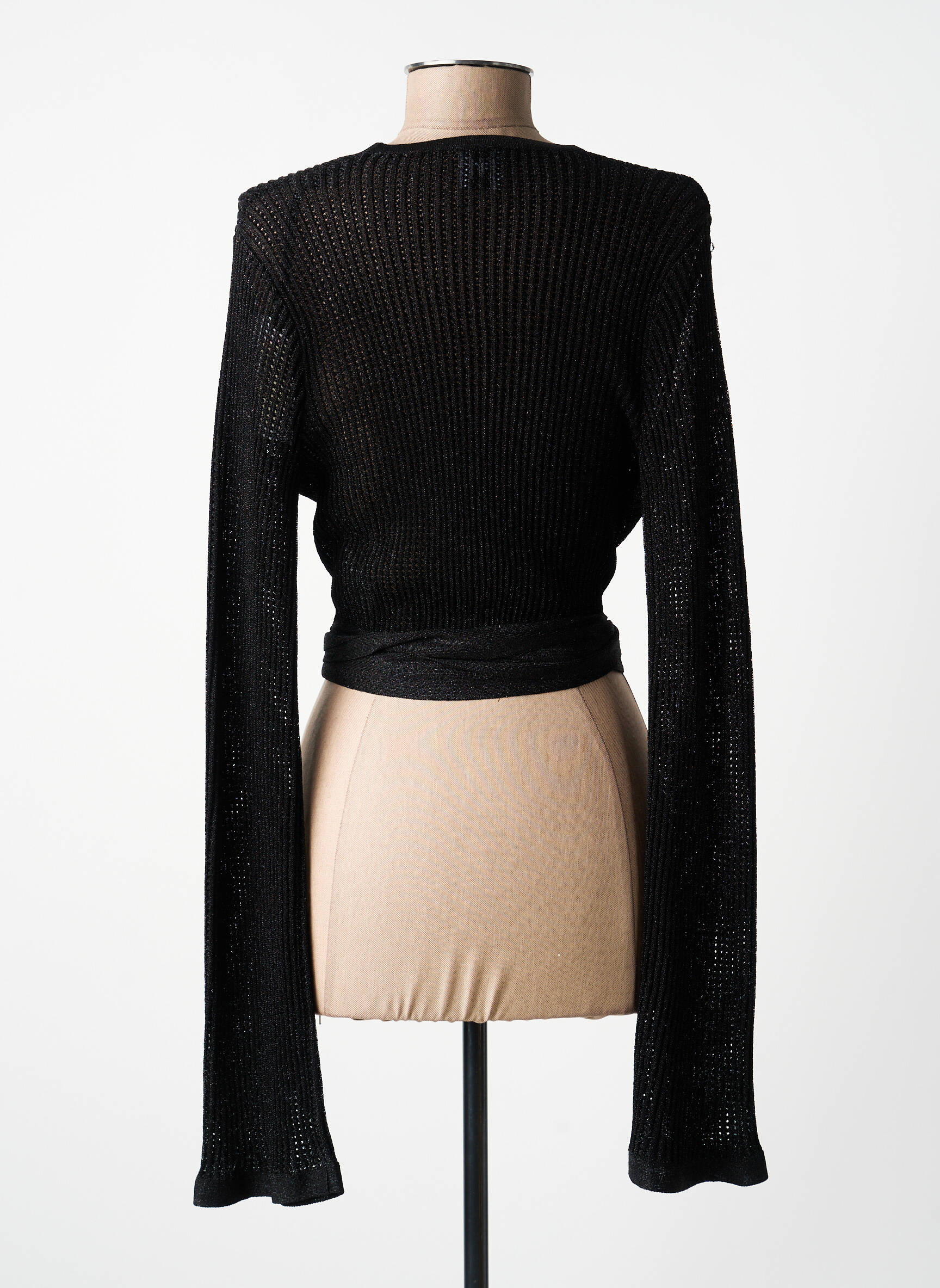 Gilet cache-cœur stretch noir MISSONI femme