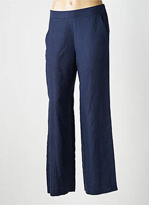 Pantalon droit tissage popeline taille normale bleu SCARLET ROOS femme