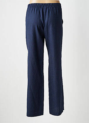 Pantalon droit tissage popeline taille normale bleu SCARLET ROOS femme