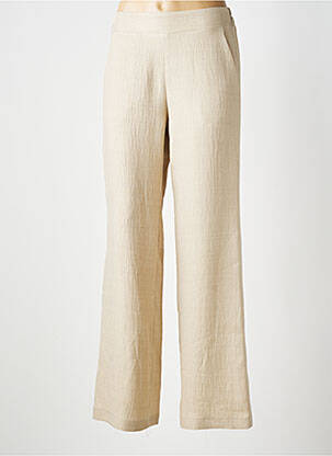 Pantalon droit taille élastique taille normale beige SCARLET ROOS femme