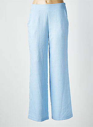 Pantalon droit tissage popeline taille normale bleu SCARLET ROOS femme