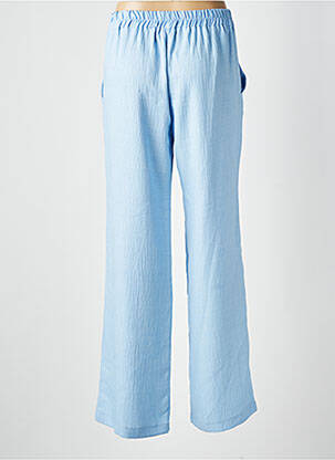 Pantalon droit tissage popeline taille normale bleu SCARLET ROOS femme