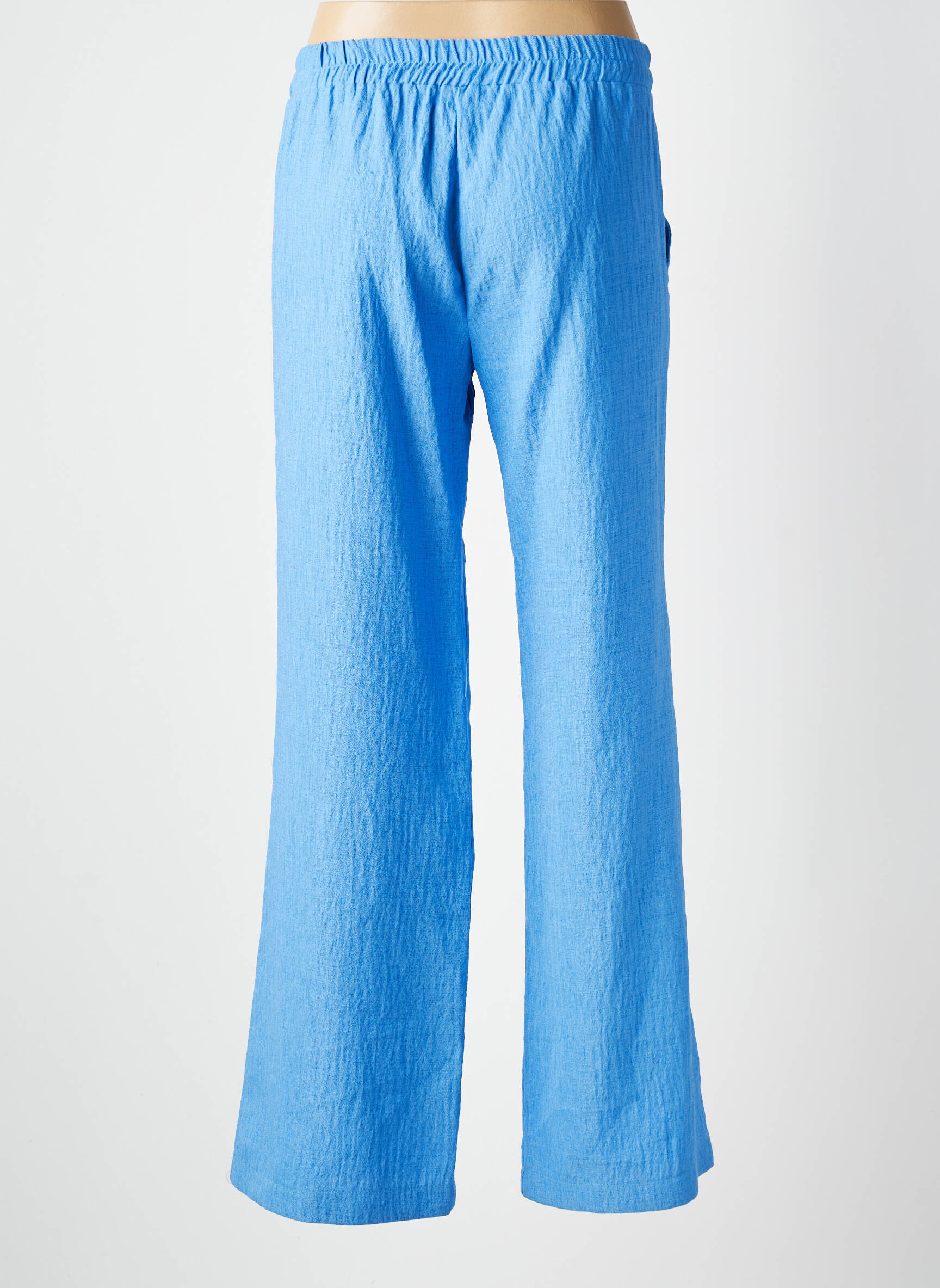 Pantalon large tissage popeline taille normale bleu SCARLET ROOS femme