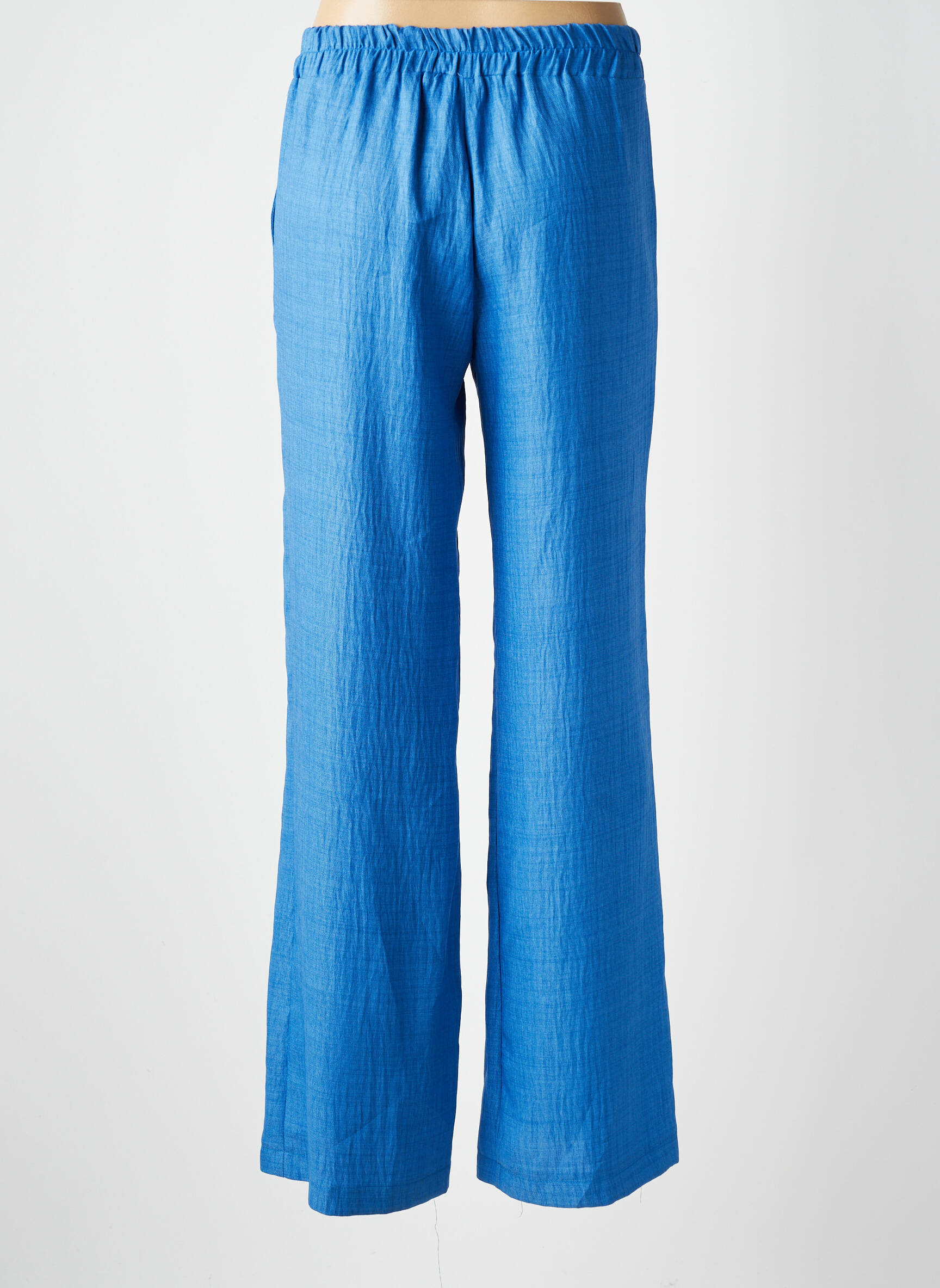Pantalon droit taille élastique taille normale bleu SCARLET ROOS femme