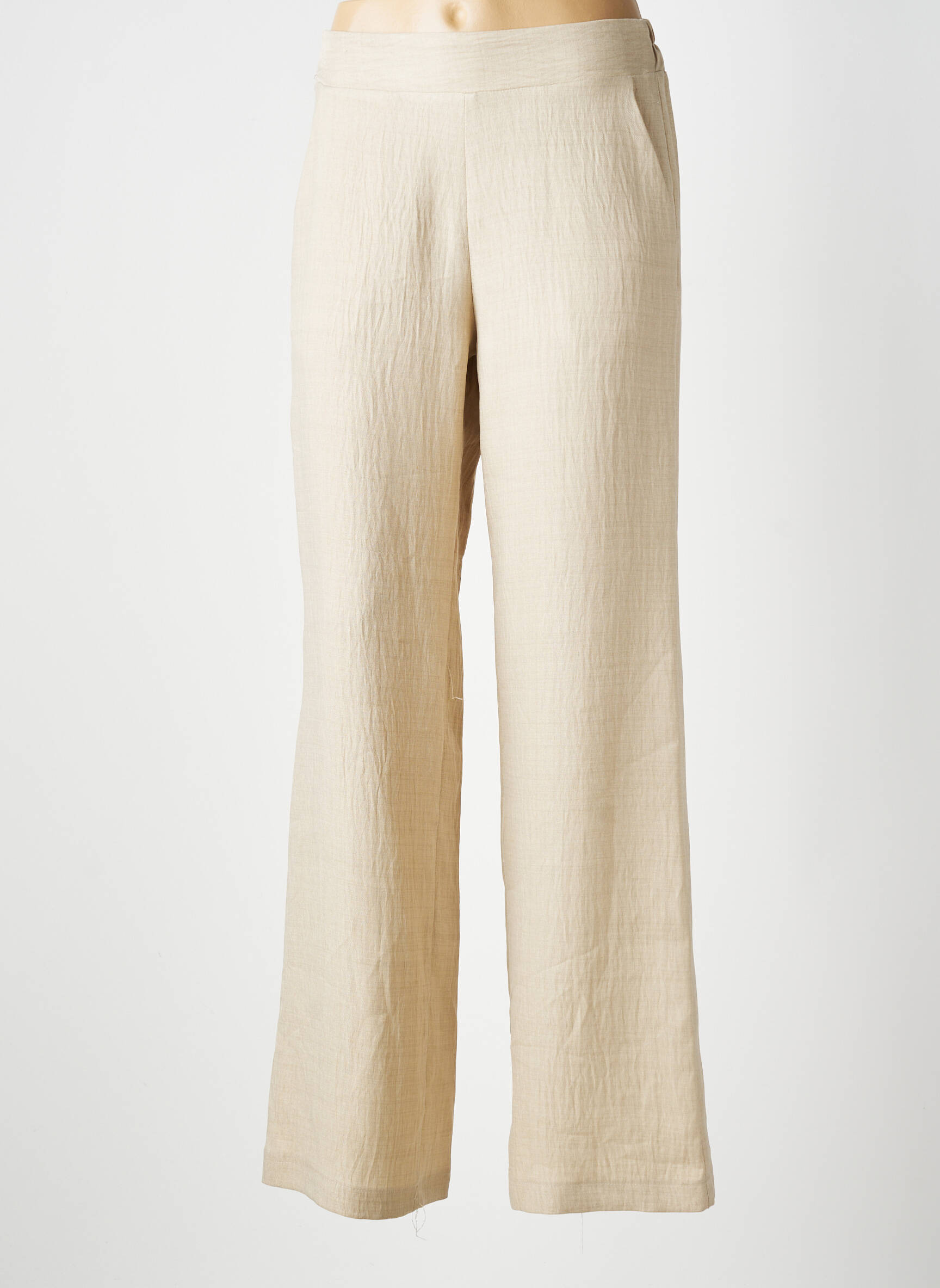 Pantalon droit taille élastique taille normale beige SCARLET ROOS femme