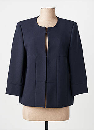 Veste chic poches bleu fonce QUEENIE femme