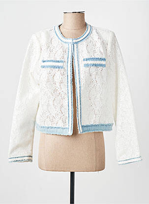 Veste casual col rond blanc CHOKLATE femme