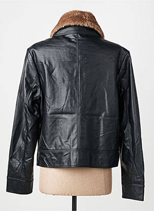 Veste simili cuir poches noir ESCANDELLE femme