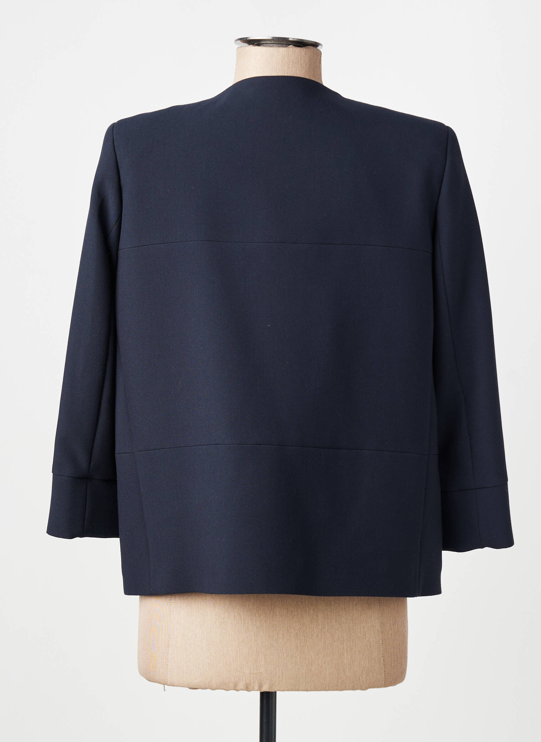 Veste chic poches bleu fonce QUEENIE femme