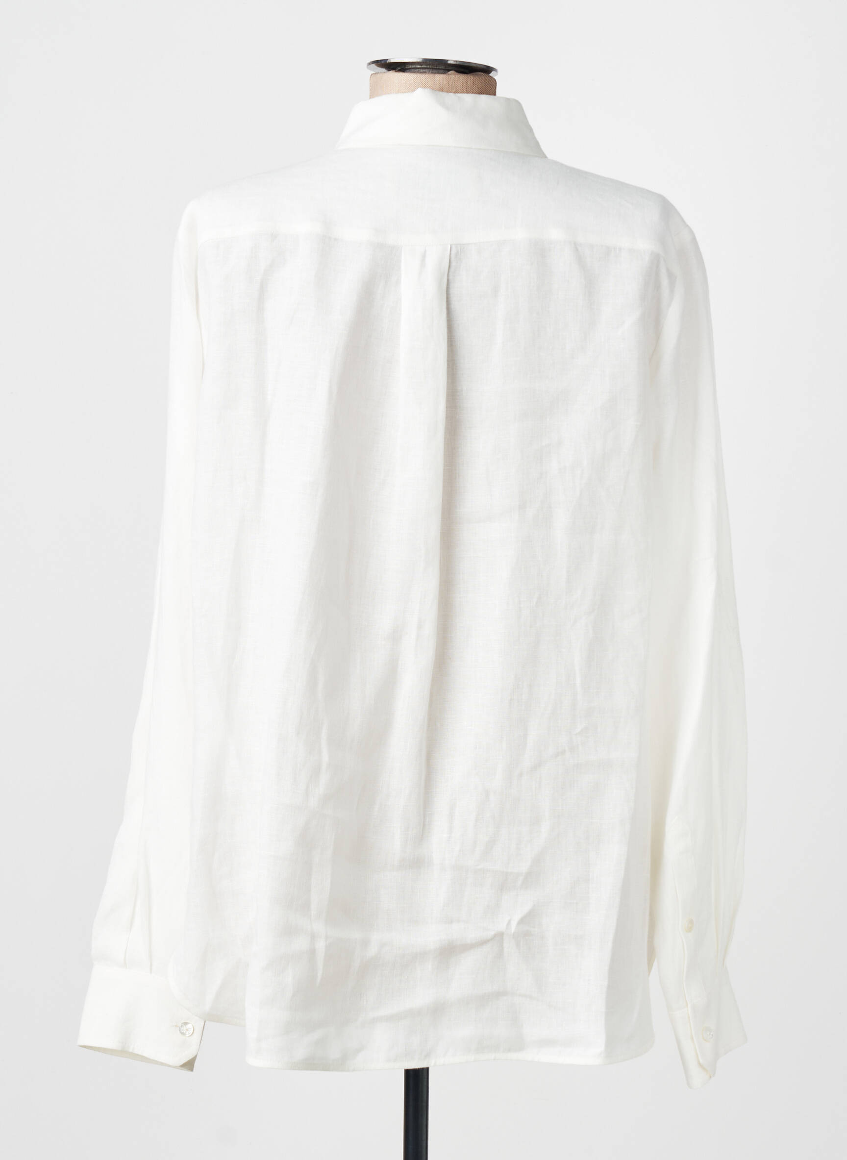 Chemisier tissage crêpe manches longues blanc WEEKEND MAXMARA femme