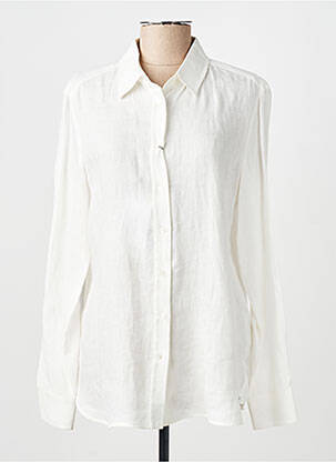 Chemisier tissage crêpe manches longues blanc WEEKEND MAXMARA femme