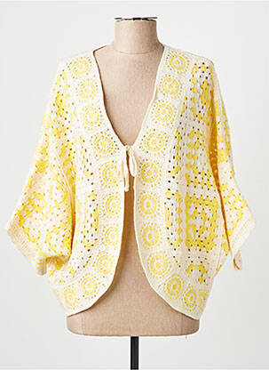 Gilet manches longues manches 3/4 jaune CTN COLLECTION femme