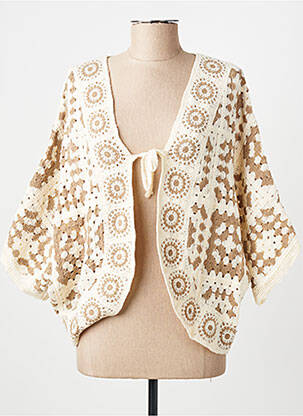 Gilet manches longues manches 3/4 marron CTN COLLECTION femme