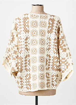 Gilet manches longues manches 3/4 marron CTN COLLECTION femme