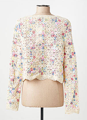 Gilet manches longues coupe cintrée beige LULU.H femme