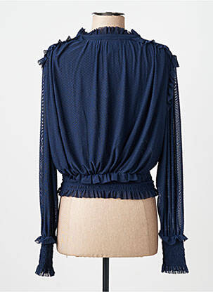 Blouse légère et transparente manches longues bleu CHOKLATE femme