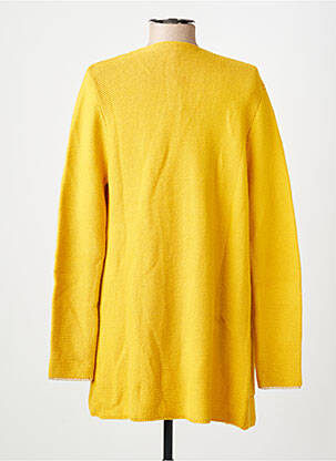 Gilet manches longues col rond jaune AN' GE femme