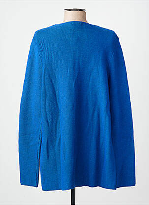 Gilet manches longues col rond bleu AN' GE femme